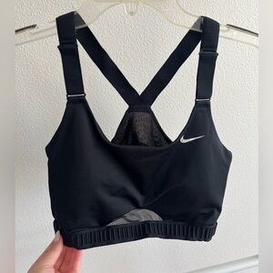 Nike Women’s Black With Mesh Sports Bra - size L